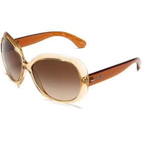Ray-Ban Ladies RB4098 JACKIE OHH II Sunglasses,Light Brown Frame Brown Gradient Lens,one size