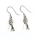 2 pcs Rhodium on .925 Sterling Silver Cz Ear Hook Dangle Pinch Bead Clasp/Findings/Bright