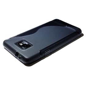 Xcessor S Line Wave Design Gel Case �tui Pour Samsung Galaxy S2 i9100. Qualit� Sup�rieure Avec Style. Gris/Semi-transparent