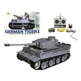 RC German Tiger Tank - Shoots Pettets - Smokes - Radio Remote Control - 1:16 by RCjo.com