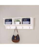 White Entryway Cubbie Shelf