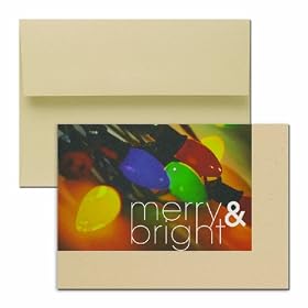 Colored Lights - Recycled Content Boxed Holiday Christmas Cards