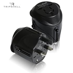 Tripshell International All-in-One Travel Plug Adapter With Surge Protection - Retail Package