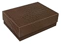 Aurora Products "ProFormance" Medium Office Storage Box, 9.5 x 6.81 x 3.25 Inches, Brown Croc/Tudor Brown (09354-6)