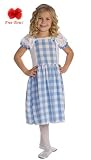 Little Adventures Blue & White Girls Dorothy Dress up Costume-Wonderful Wizard of Oz-Fits ages 3-5-Machine Washable-Free Bow!