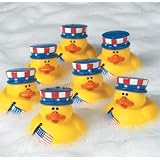 One Dozen (12) Patriotic 4th of July Rubber Duckys