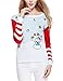 V28®Women Girl Christmas Cute Santa Embroidered Knitted Deer Pullover Sweater Jumper