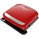 George Foreman GRP360R 4 Serving Removable Plate 360 Grill, Red