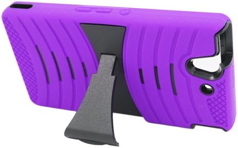 [IDEA LINE INC]Sony Xperia Z C6603 C6606 Black/Purple Symbiosis Stand HARD CASE + Stylus Pen