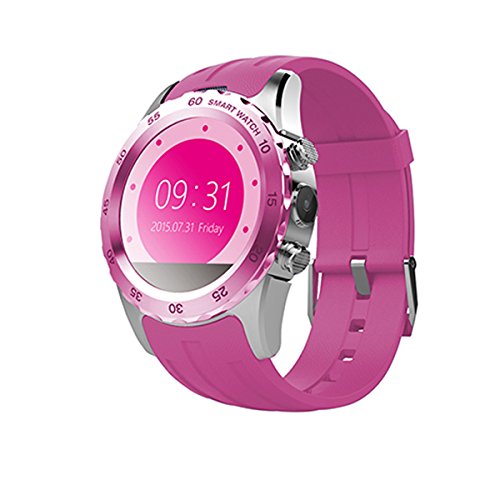 GH Brothers All-in-1 Smartwatch and Watch Cell Phone & it Supports only the Android app Sync/don't Support Apple - Pink/Sliver