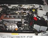 Weapon R Short Ram Dragon Intake for Infiniti G20 1991-2002 Color:Red