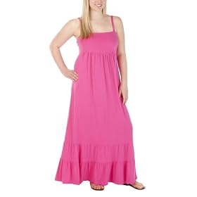 Mossimo® Black Plus Jersey Knit Smocked Back Maxi Dress - Pink