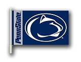 Penn State Nittany Lions CAR FLAG w/Wall Brackett Set of 2 - NCAA