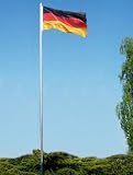 Fahnenmast 400cm mit Bodenhülse und Flagge