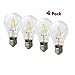 AMLEDTEK A-BF400-4 LED Filament Bulb A19 4W 4 Bulbs to Replace 40W Incandescent Bulb Softwhite (2700K) 4 Pack