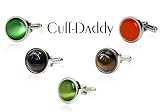 Working Week Fiber Optic Silver Cufflinks