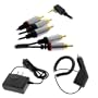 GTMax Rapid Car Charger + Home Travel Charger + 8ft Gold Plated Cable for Sony PlayStation Portable PSP 3000