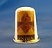 Porcelain China Collectable Thimble - Travel Poster Series India -- Free Gift Box