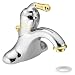 MOEN 4557CP Monticello Single Handle Lavatory Faucet with Drain Assembly, Chrome/Polished Brass