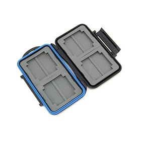 JJC Water Resistant Memory Card Case for 8 x Sony Memory Stick PRO Duo cards or 4 x CompactFlash
