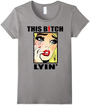 Women's This girl is lying T-shirt Medium Slate
