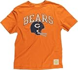 Chicago Bears Button Hook Slimmer Fit Retro T Shirt By Reebok (S)
