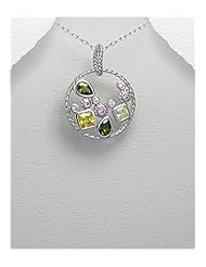 CZ Pendant Necklace In 92.5 Sterling Silver