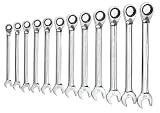 KD 9620 Gear Wrench 12 Piece 8-Millimeter to 19-Millimeter Reversible Ratcheting Box End and Open End Combination Wrench Set