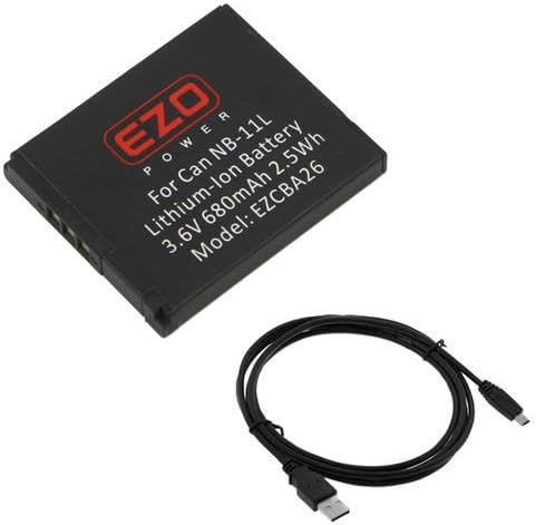 For Canon PowerShot A2600 A3400 IS ELPH 130 IS EZOPower NB-11L Battery+Cable