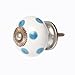 Blue Spot Ceramic Drawer Knob