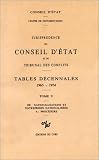 Revue CNRS Editions  / Jurisprudence du Conseil d'Etat, numéro 5 : Tables décennales, 1965/1974. De «nationalisations et entreprises nationalisées» à «procédure»