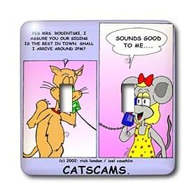 Londons Times Funny Cat Cartoons - Cat Scams - Light Switch Covers - double toggle switch