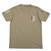 進撃の巨人 調査兵団Tシャツ サンドカーキ サイズ:M