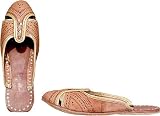 Women Slippers Handmade Beaded Embroidered Leather Casual Footwear from India W