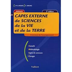 CAPES externe de Sciences de la Vie et de la Terre