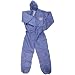 Kleenguard A60 Microporous Film Laminate Bloodborne Pathogen and Chemical Splash Protection Coverall with Hood, Disposable, Elastic Cuff, Blue, X-Large (Case of 24)