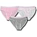 Calvin Klein Girl's 3 pack girls panties in pink, grey, and polka dot