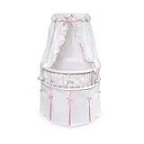 Badger Basket Elegance Round Baby Bassinet, White... by Badger Basket