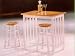 BEAUTIFUL WHITE & NATURAL MISSION BREAKFAST TABLE SET