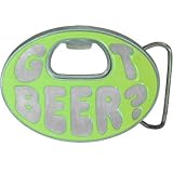 Green GOT BEER? BOTTLE OPENER Belt Buckle