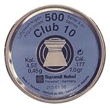 RWS Club .177 Cal, 7.0 Grains, Wadcutter, 500/Tin