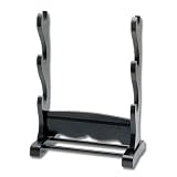Three Sword Table Black Wooden Display Stand