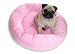 Room Candy Velour For Sure Donut Dog Bed (Baby Pink) Small