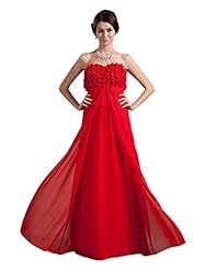 Strapless Chiffon Pleated Floor Length Evening Dress 