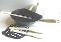 Typhoon 12" 6 Piece Non Stick Wok Set Green