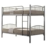 Corfu Silver Detachable Bunk Bed Frame