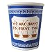 New York City NY Greek Ceramic Coffee Cup 10-Ounce: "We are happy to serve you" *GREAT GIFT IDEA FOR FRIENDS, LOVED ONES, WEDDING, ETC"