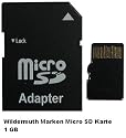 1GB MICRO SD Card TransFlash mit Adapter zum Auslesen der Karte von Wildermuth