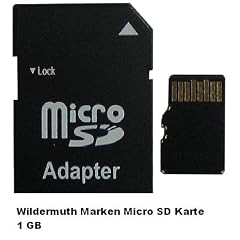 1GB MICRO SD Card TransFlash mit Adapter zum Auslesen der Karte von Wildermuth
