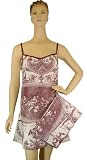 Brown Toile French Elegant Floral Design Camisole Style Sleeveless Sleepdress night dress nightgown ~ 3 sizes